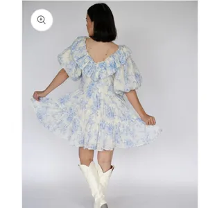 Floral Blue and White Dress thumbnail 4