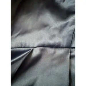 Ieena‎ For Mac Duggal Navy Satin Gown Womens 4 Long Sleeve V Neck Maxi Formal thumbnail 5