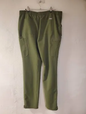 Figs Yola High-Rise Slim Scrub Pant in Green Medium Tall thumbnail 2