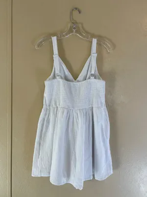 NWT American Eagle 100% Cotton Babydoll Romper sz L thumbnail 2