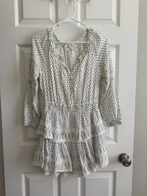Love Shack Fancy Dress Ruffle White thumbnail 2
