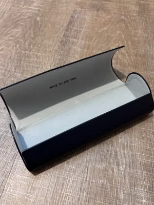 Warby Parker Glasses Case Midnight Navy Faux Leather Eyewear Sunglasses Travel thumbnail 7