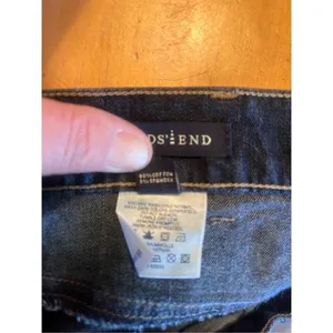 Land’s End Womens Sz 18 Dark Wash Blue Jeans Straight Leg Denim (1491) thumbnail 6