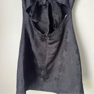 Lulu’s Women’s Black Floral Square Neck Open Back Mini Dress Size Small New thumbnail 5