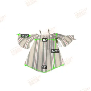 O Neill women’s shirt New Tan/Brown‎ Stripe Off Shoulder Top Size Large Flowy thumbnail 10