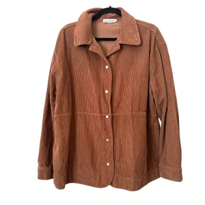 LACAUSA‎ Corduroy Buttoned Oversized Shacket Brown Small thumbnail 2