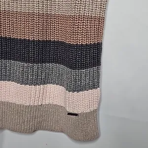 Abercrombie & Fitch high neck striped fall knitted knit warm sweater sz Small thumbnail 2
