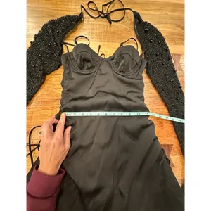 Oh Polly Black Mini Dress Long Sleeve Embellished US 0 UK 4 thumbnail 8