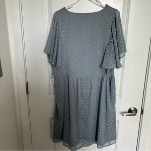 NEW Arula Blue Clipdot Dress Plus Size 2X NWT thumbnail 6
