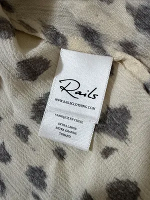 Rails Lydia Puma Animal Print Blouse Size XL thumbnail 8