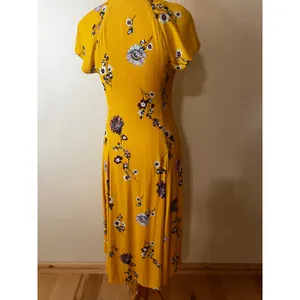 Free People FP Yellow Lost in You Floral Midi Dress XS thumbnail 6