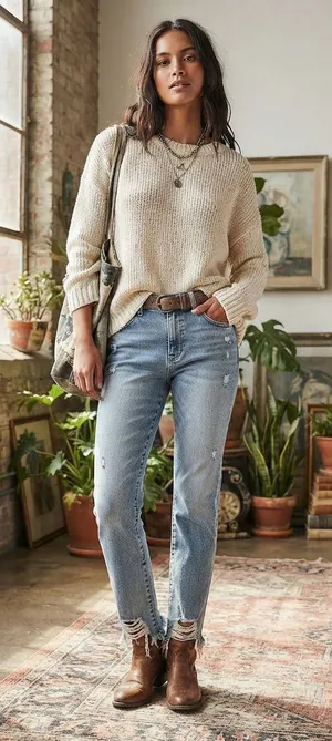 Rewash Light Blue Distressed Boyfriend Jeans thumbnail 1