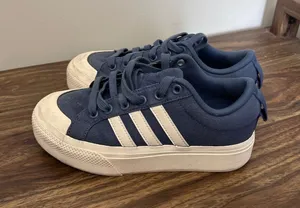 Adidas Nizza Platform Navy‎ Blue Canvas Low Top Sneakers ID1084 Womens 5 thumbnail 1