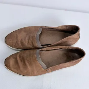 Frye Brown Nubuck Slip-On Flats Minimal Euro Comfort Travel‎ 8M thumbnail 4