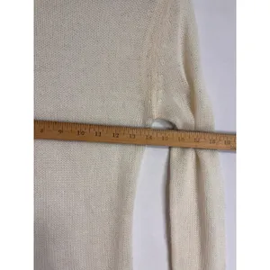 Zara SRPLS Turtleneck Sweater Womens‎ S Cream Sheer Open Knit Minimalist Neutral thumbnail 4