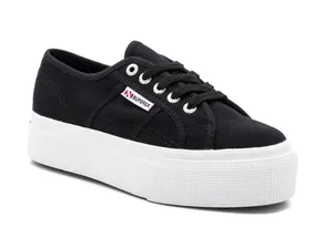 Superga 2790 Platform Low Top Black & White Sneakers thumbnail 1