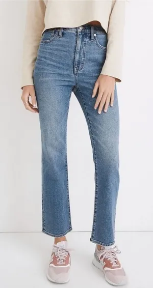 Madewell‎ Slim Demi-Boot Jeans in Enright Wash Cotton / Hemp Blend Size 23 thumbnail 1