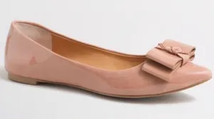 J. Crew Patent Faux Leather Pointed Toe Ballet Bow Flats Women’s Shoe Size 7.5 thumbnail 1