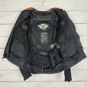 Harley-Davidson‎ Womens FXRG Padded Riding Jacket Black Medium 98366-05VW Biker thumbnail 5