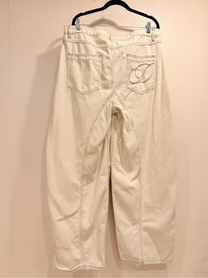Daisy Street Faye Barrel Leg Embroidered Denim Contrast-Stitch Garment Sz XL thumbnail 6
