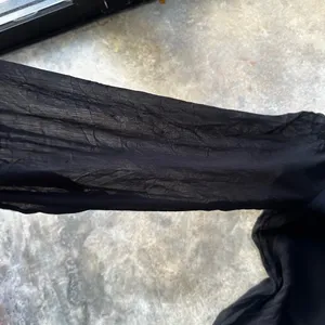 Joie black black ruffle turtle‎ neck with sheer sleeves size s thumbnail 3