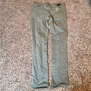 American Eagle Super Stretch Jeggings Olive Green Distressed Ripped Size 14‎ Reg thumbnail 8