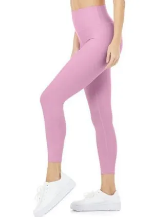 Alo 7/8 High-Waist Airlift Leggings Pink Lavender Hi-Rise Waisted Skinny Tights thumbnail 3