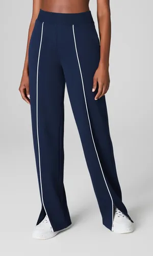 Spanx‎ airpique timeless navy blue straight track pants new NWT thumbnail 1
