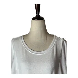 Z‎ Supply Dress Women Medium White Capri Ruffle Sleeve French Terry Mini NWT thumbnail 4