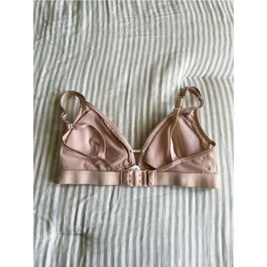 Lively Mesh Trim Triangle Padded Bralette Size S Cream Removable Padding thumbnail 4