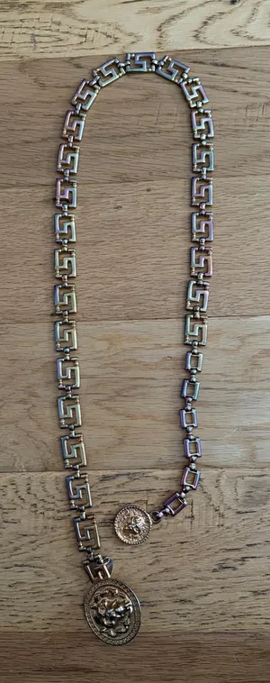 Gold Medallion Lion belt 38inch- Women thumbnail 1