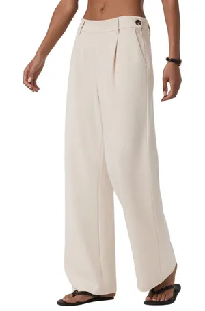 Vuori Womens Maven Wide Leg Pants Pleated Trouser Size Large Travel Lounge thumbnail 1