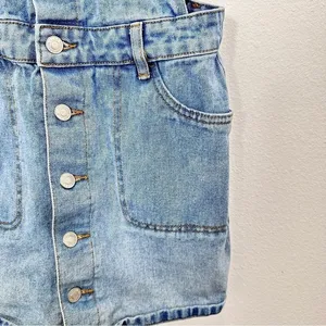 Pacsun Denim Overall Mini Skirt‎ Medium Wash Women's Size Small thumbnail 6