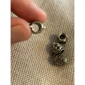 A496 charm bracket silver plated 5 pcs Gray thumbnail 4