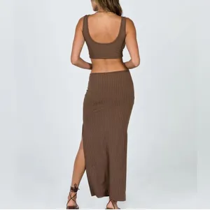 Princess Polly Billie Maxi Dress Brown thumbnail 3