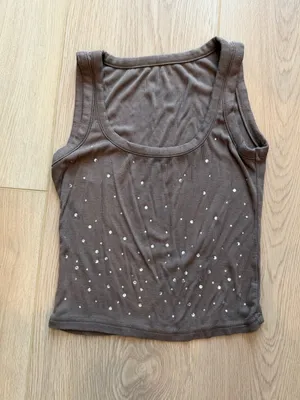 EGO Embellished Ribbed Tank Top thumbnail 2