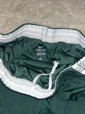 MSU Michigan State University green white Nike dri-fit shorts woman’s small thumbnail 3