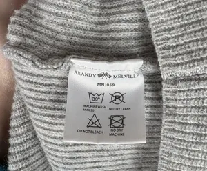 Brandy Melville Quarter Zip Sweater Light Grey thumbnail 5