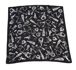 Echo Scarf Women OS Black Excellent Silk Champagne New Years Eve‎ Party Print thumbnail 1