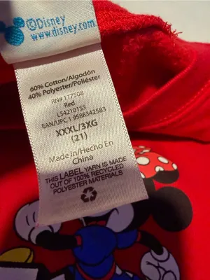 Disney Red 'Mickey and Friends' Crewneck Sweatshirt with Character Art size 3XL thumbnail 5