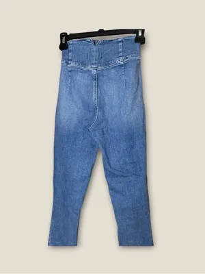 Abercrombie & Fitch High-Rise Blue Tie-Waist Jeans thumbnail 4