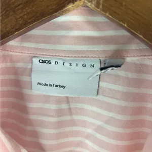 ASOS M Preppy Pastel Pink and White Striped Button Down Shirt thumbnail 10
