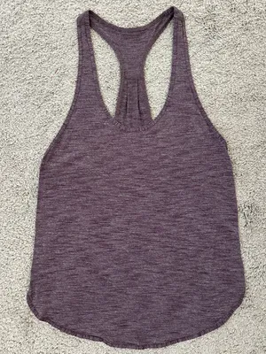 LULULEMON 105 F Singlet in Heathered Black Cherry First Release Sz. 4 thumbnail 7