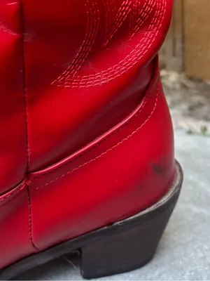 Red and White Heart Cowgirl Boots thumbnail 5