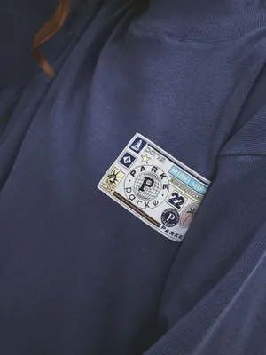 Parke Ribbed Nostalgia Mockneck with Patch S/M thumbnail 2
