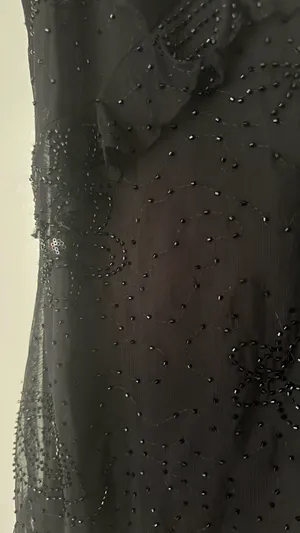 Beverly and Beck Beaded Mini Dress Black thumbnail 3