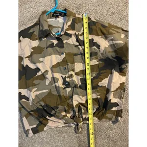 Madewell Cottontail‎ Camo Short Sleeve Button Tie Front Shirt Womens L thumbnail 6