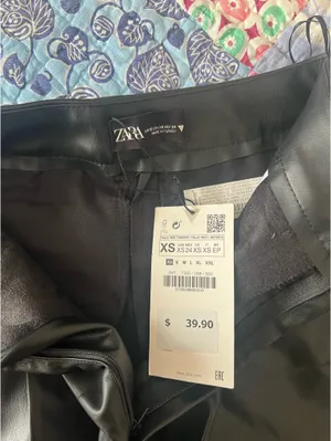 ZARA Faux Leather Shorts thumbnail 4