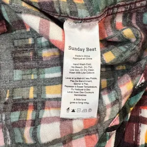 🔥🔥5 for $25🔥🔥Sunday best aritzia colorful plaid long sleeve button down shirt thumbnail 8