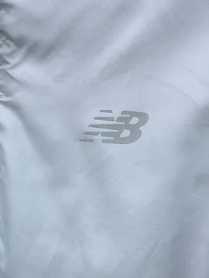 New Balance | Grey and White Windbreaker Hooded Jacket Size S thumbnail 3